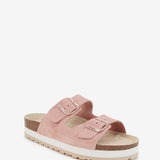 Sandalen mit Serraje -Plattform in Beige
