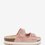 Sandalen mit Serraje -Plattform in Beige