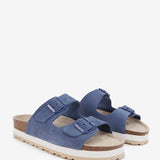 Sandale mit Serraje -Plattform in Blau