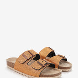 Flache Sandale in Bronze