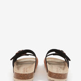 Flache Sandale in Bronze