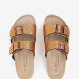 Flache Sandale in Bronze
