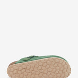 zoccolo in pelle scamosciata verde