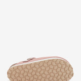 Zueco con plataforma en serraje beige