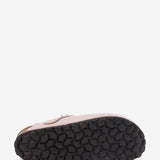 Zoccolo in pelle scamosciata beige