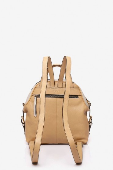 Women's camel leather backpack