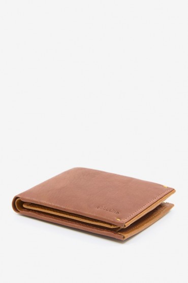 Men's cognac leather wallet