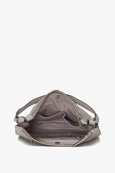 Mallow leather hobo bag with braided handle