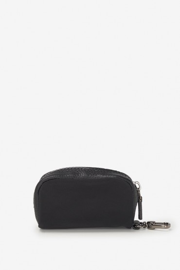 Women's black nylon coin purse