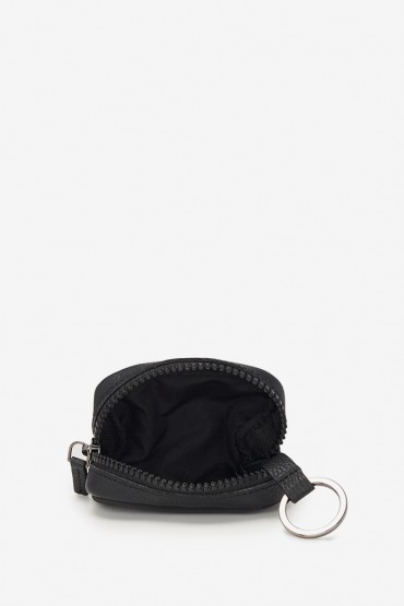 Women's black nylon coin purse
