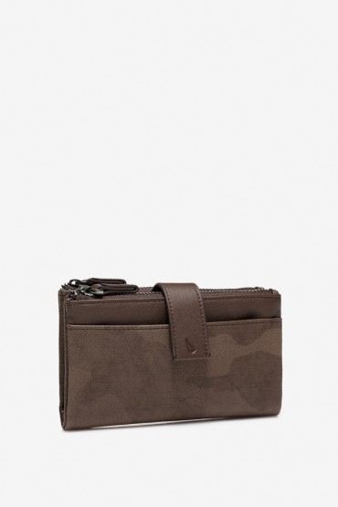 Medium women's cognac leather wallet