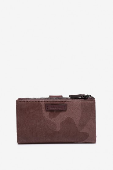 Medium women's burgundy leather wallet