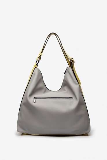 Grey hobo bag