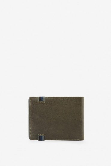 Men's grey leather wallet