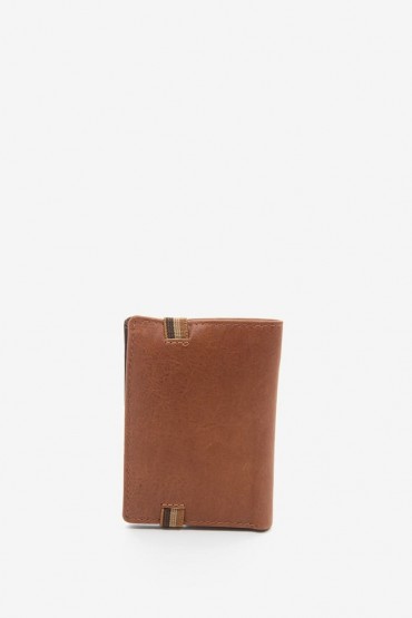 Men's cognac leather wallet