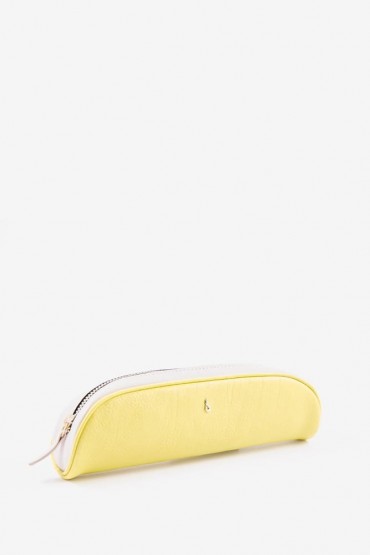 Unisex yellow leather case