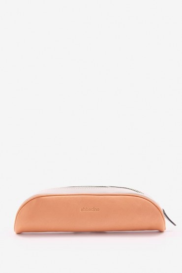 Unisex orange leather case