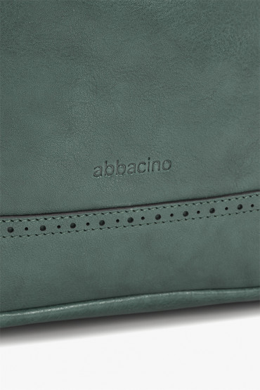 Indra green leather hobo bag
