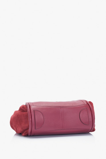Mahant small burgundy leather shopper bag