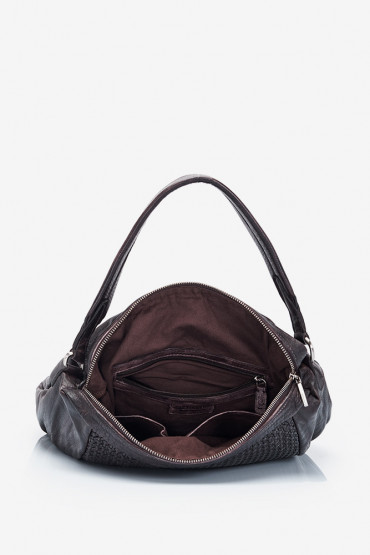 Raga brown leather hobo bag