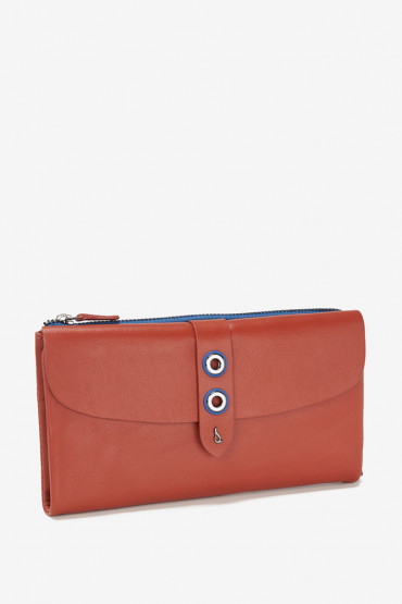 Apus women's terracota leather large wallet