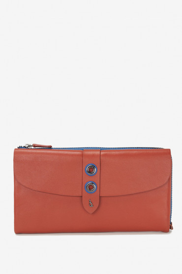 Apus women's terracota leather large wallet