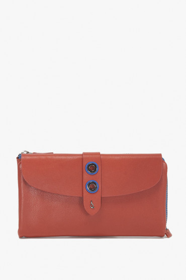 Apus women's terracota leather medium wallet