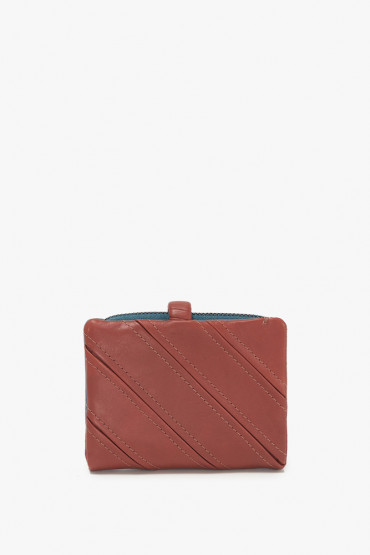 Diomedea women's cognac leather small wallet