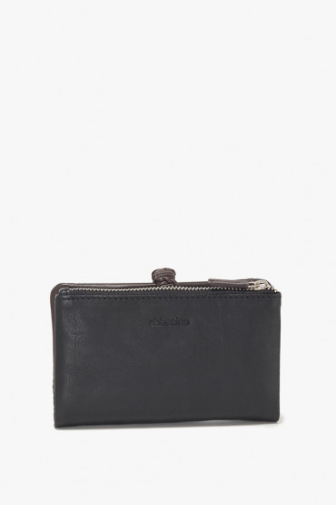 Ochropus women's black leather medium wallet