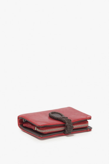 Ochropus women's red leather small wallet