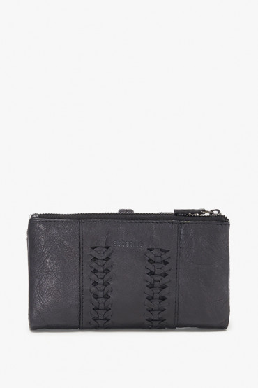 Glareola women's black leather medium wallet