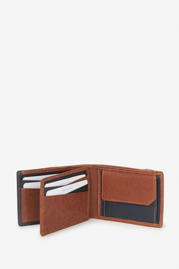 Corax men’s cognac leather small wallet