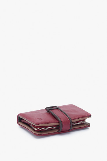 Mahant women's burgundy leather small wallet