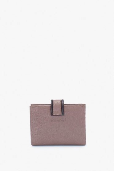 Mahant women's taupe leather card holder