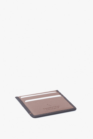 Mahant women's taupe leather card holder