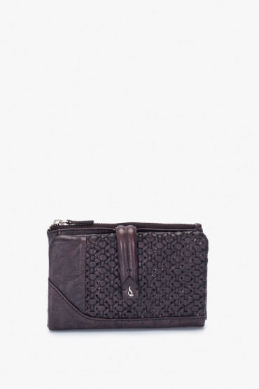 Raga women's brown leather medium wallet