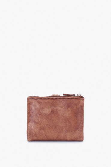 Raga women's cognac leather small wallet