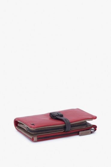 Deha women's red leather medium wallet