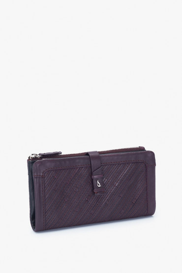 Parama women's lillac leather large wallet