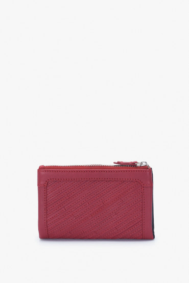 Parama women's red leather medium wallet