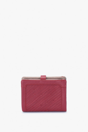 Parama women's red leather small wallet