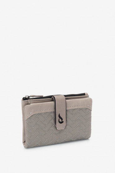 Iyengar women's taupe padded medium wallet