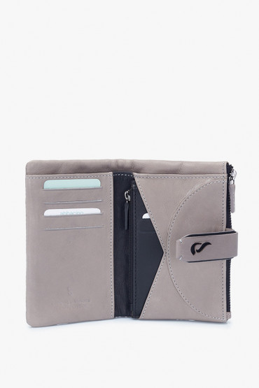 Iyengar women's taupe padded medium wallet