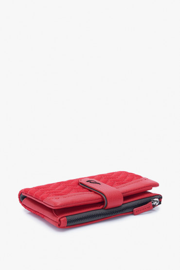 Iyengar women's red padded medium wallet