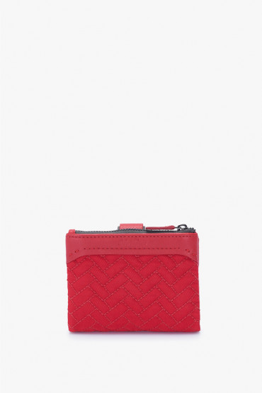 Iyengar women's red padded small wallet