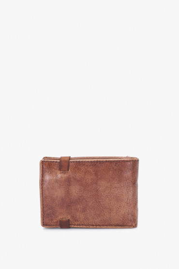 Eka men's cognac leather small wallet