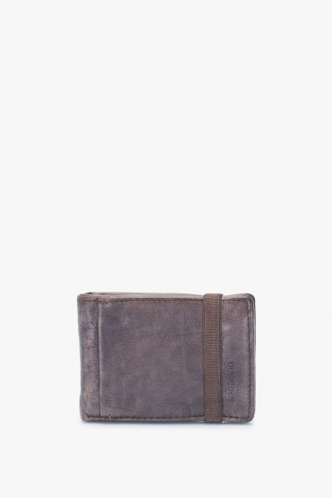 Eka men's taupe leather small wallet