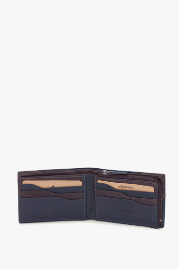 Karuna men’s blue leather small wallet