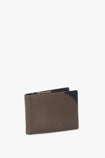 Karuna men’s green leather small wallet