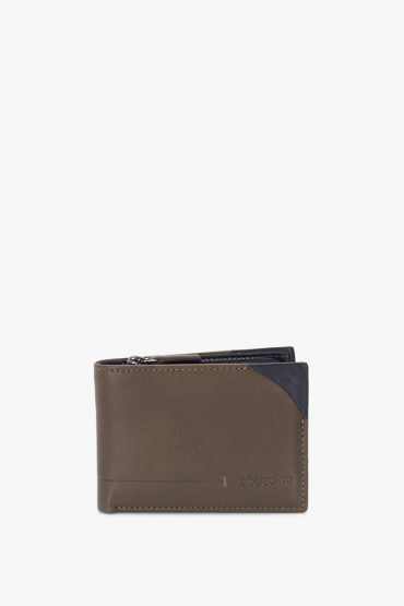 Karuna men’s green leather small wallet